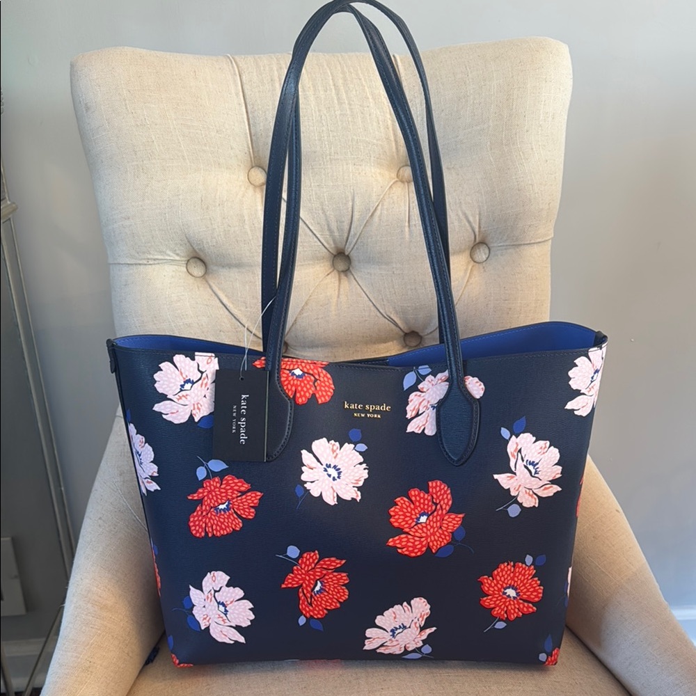 Kate Spade Blue Floral Tote